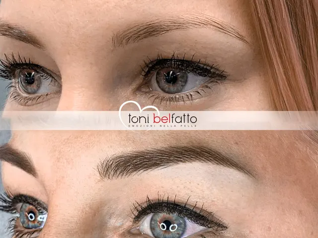 Sopracciglia in trucco permanente, prima e dopo