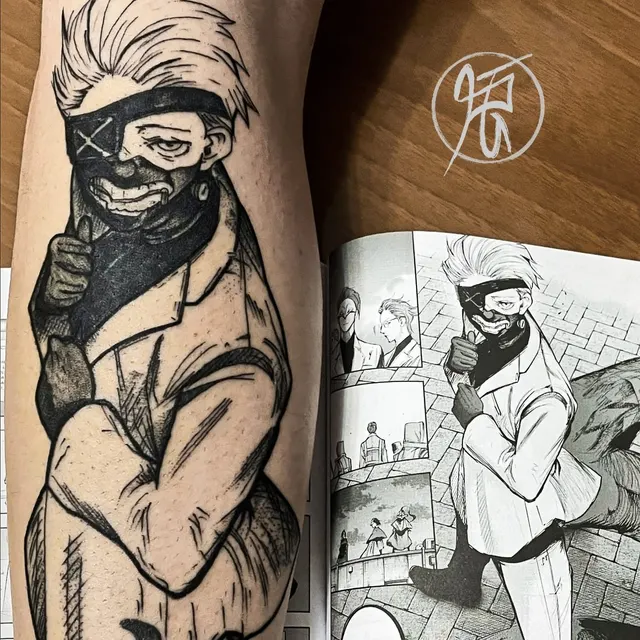 Tatuaggio ispirato a un personaggio manga